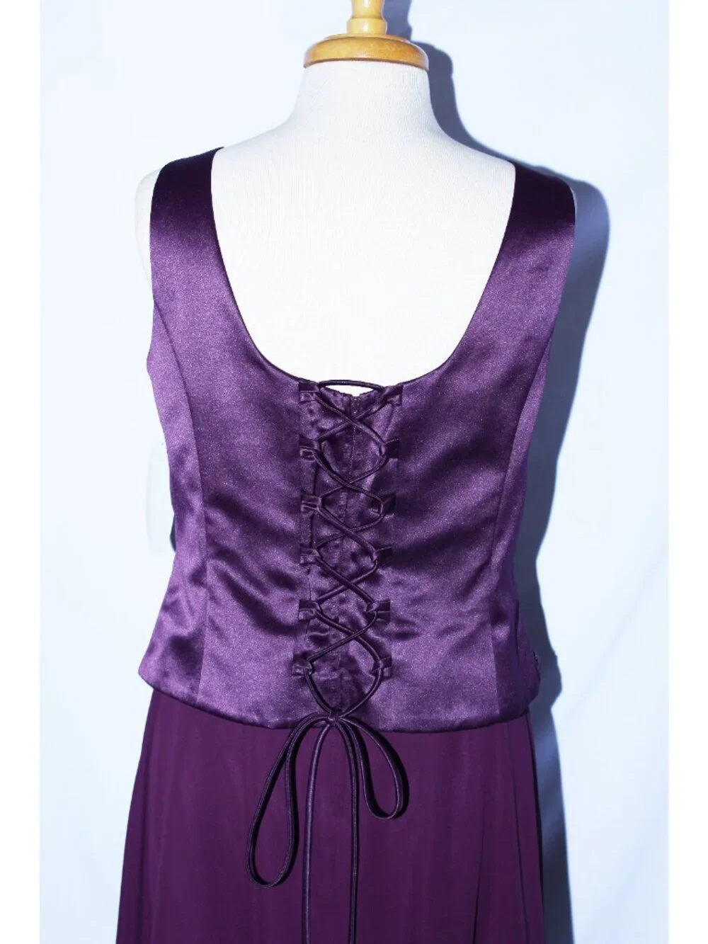 Rebecca #1353 Satin & Chiffon Mother of Bride or Groom Dress-Size 3X-PLUM-NWT - Picture 2 of 5